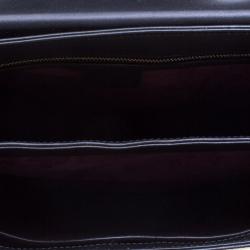 Pre Owned Gucci Black Patent Leather Lady Lock Bamboo Top Handle Bag