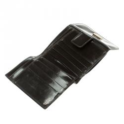 Gucci Dark Brown Patent Leather Vintage Compact Wallet