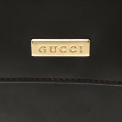 Gucci Dark Brown Patent Leather Vintage Compact Wallet