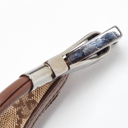 Pre Owned Gucci Beige/Brown GG Canvas and Leather Shoulder Bag