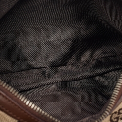 Pre Owned Gucci Beige/Brown GG Canvas and Leather Shoulder Bag