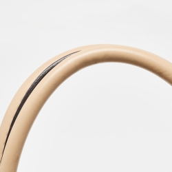 Pre Owned Gucci Beige/Rose Gold GG Shimmer Fabric and Leather Small Lovely Heart Tote