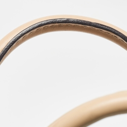 Pre Owned Gucci Beige/Rose Gold GG Shimmer Fabric and Leather Small Lovely Heart Tote