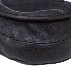 مملوكة مسبقًا Gucci Brown GG Leather Saddle Bag