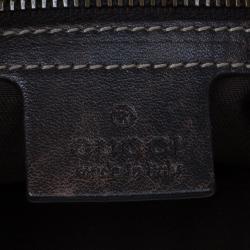 مملوكة مسبقًا Gucci Brown GG Leather Saddle Bag