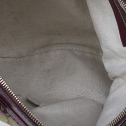 Pre Owned Gucci Monogram Canvas and Leather Trim Shoulder Bag