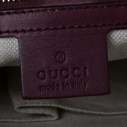 Pre Owned Gucci Monogram Canvas and Leather Trim Shoulder Bag