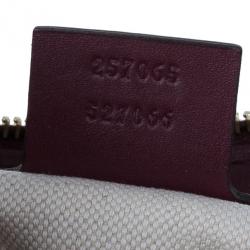 Pre Owned Gucci Monogram Canvas and Leather Trim Shoulder Bag