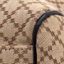 Pre Owned Gucci Beige Diamante Canvas Medium Sukey Tote