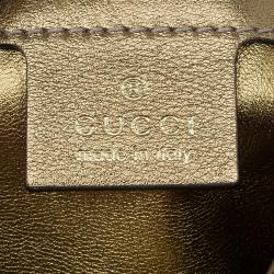 Pre Owned Gucci Metallic Gold Guccissima Leather Large Babouska Indy Top Handle Bag