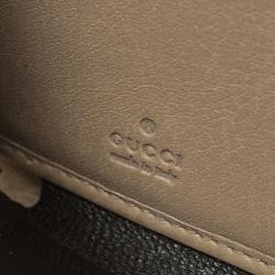 Pre Owned محفظة غوتشي سحاب ملتف شراشيب بامبو جلد غوتشيسيما بيج