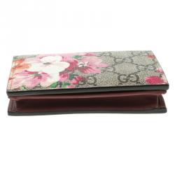 Gucci Multicolor GG Supreme Canvas Blooms Card Holder