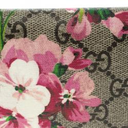 Gucci Multicolor GG Supreme Canvas Blooms Card Holder