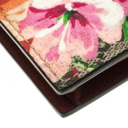 Gucci Multicolor GG Supreme Canvas Blooms Card Holder
