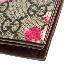 Gucci Multicolor GG Supreme Canvas Blooms Card Holder