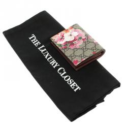 Gucci Multicolor GG Supreme Canvas Blooms Card Holder