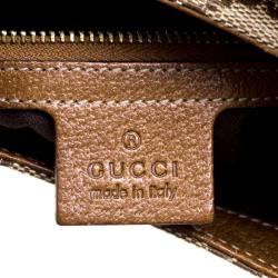 Pre Owned Gucci Brown/Beige GG Canvas and Leather New Jackie Hobo
