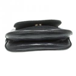 مملوكة مسبقًا Gucci Dark Blue Lizard Small 1973 Chain Crossbody Bag