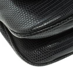 مملوكة مسبقًا Gucci Dark Blue Lizard Small 1973 Chain Crossbody Bag