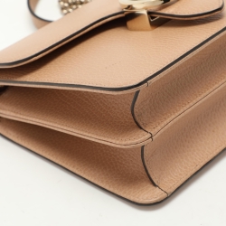 Pre Owned Gucci Brown Leather Dollar Interlocking G Crossbody Bag