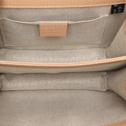 Pre Owned Gucci Brown Leather Dollar Interlocking G Crossbody Bag