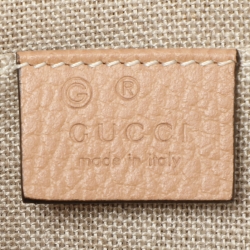 Pre Owned Gucci Brown Leather Dollar Interlocking G Crossbody Bag