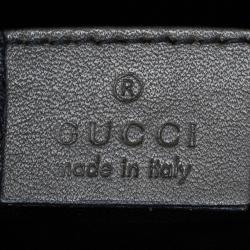 Pre Owned Gucci Metallic Python 1973 Gunmetal Clutch