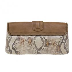 Pre Owned Gucci Python and Leather Marrakech Clutch