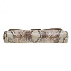 Pre Owned Gucci Python and Leather Marrakech Clutch