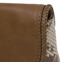 Pre Owned Gucci Python and Leather Marrakech Clutch