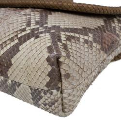 Pre Owned Gucci Python and Leather Marrakech Clutch