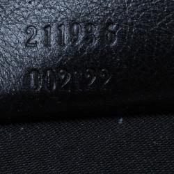 Pre Owned Gucci Black GG Canvas Ladies Web Large Hobo