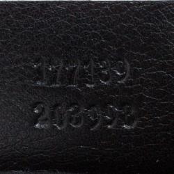 Pre Owned Gucci Black GG Canvas Medium Babouska Indy Top Handle Bag