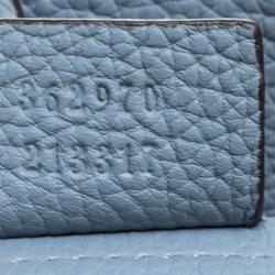 Pre Owned Gucci Baby Blue Leather Jackie Tote