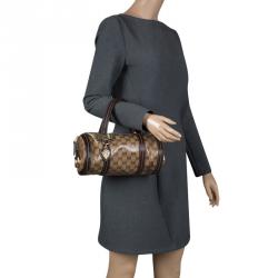 مملوكة مسبقًا Gucci Beige/Ebony GG Crystal Canvas Small Duchessa Boston Bag