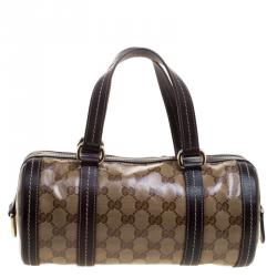 مملوكة مسبقًا Gucci Beige/Ebony GG Crystal Canvas Small Duchessa Boston Bag