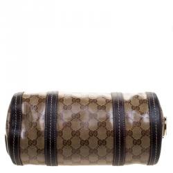 مملوكة مسبقًا Gucci Beige/Ebony GG Crystal Canvas Small Duchessa Boston Bag