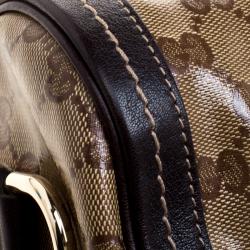 مملوكة مسبقًا Gucci Beige/Ebony GG Crystal Canvas Small Duchessa Boston Bag