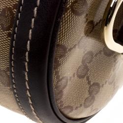 مملوكة مسبقًا Gucci Beige/Ebony GG Crystal Canvas Small Duchessa Boston Bag