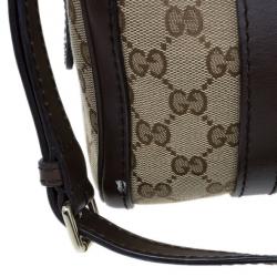 Pre Owned Gucci GG Canvas Web Detail Original Boston Bag