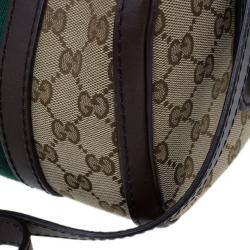 Pre Owned Gucci GG Canvas Web Detail Original Boston Bag