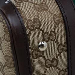 Pre Owned Gucci GG Canvas Web Detail Original Boston Bag