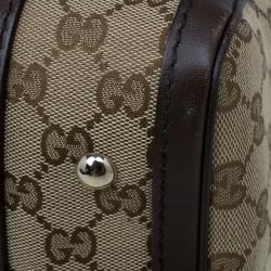 Pre Owned Gucci GG Canvas Web Detail Original Boston Bag