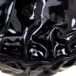 Pre Owned Gucci Black Patent Leather Large Hysteria Hobo