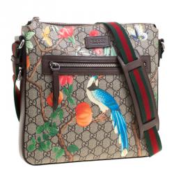 Pre Owned Gucci Beige/Brown Tian Print GG Supreme Canvas Messenger Bag