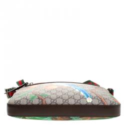 Pre Owned Gucci Beige/Brown Tian Print GG Supreme Canvas Messenger Bag