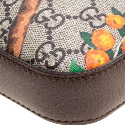 Pre Owned Gucci Beige/Brown Tian Print GG Supreme Canvas Messenger Bag