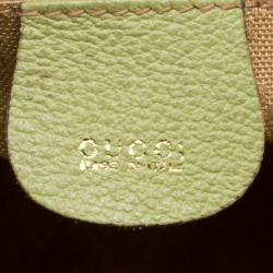 Pre Owned Gucci Mint Green Suede Vintage Bamboo Handle Bag