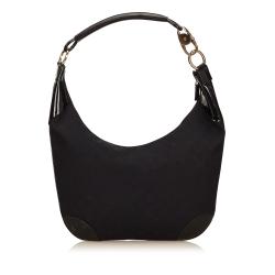مملوكة مسبقًا Gucci Black GG Canvas/Leather Hobo