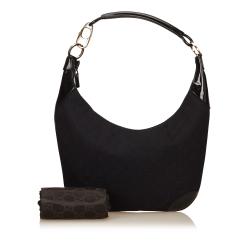 مملوكة مسبقًا Gucci Black GG Canvas/Leather Hobo